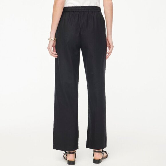 NWT J.Crew Linen-blend Slim Wide-leg Drawstring Pant - Picture 4 of 4